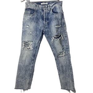 PacSun Jeans Mens 28x26 Vintage Loose Fit Blue Acid Wash Button Fly Denim